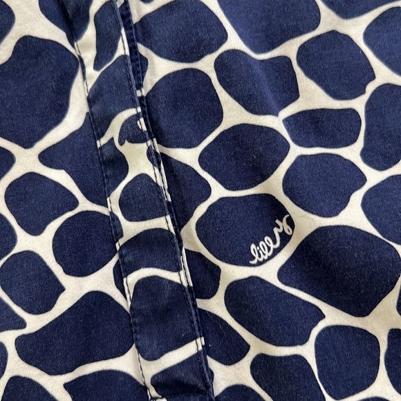 Lilly Pulitzer Dade Shirt Dress Women Sz 10 Navy Hyde Giraffe Animal Print Shift - Picture 11 of 13